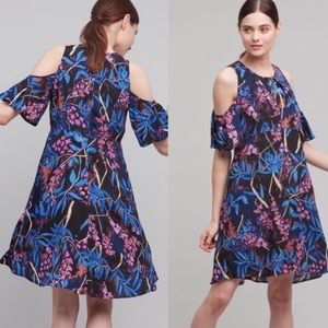 Anthropologie Maeve cold shoulder Elia Dress sz 14